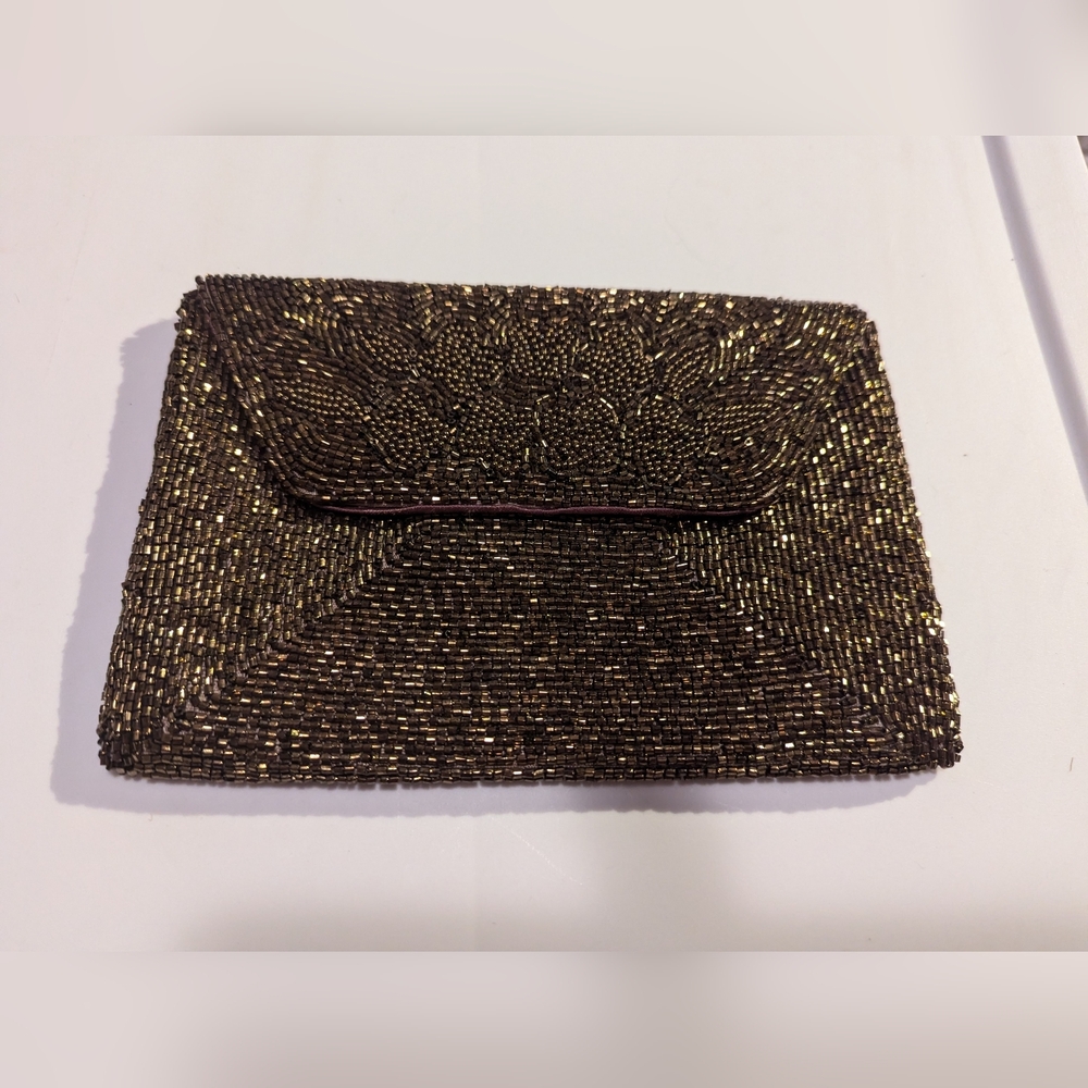 Richere Bag Vintage Beaded Clutch Gold Snap New Years Eve Holiday Vintage Japan